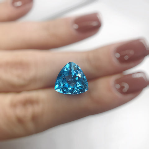Gemstone Genuine Swiss Blue Topaz Trillion loose